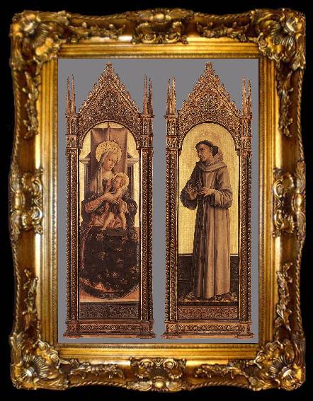 framed  CRIVELLI, Carlo Madonna and Child; St Francis of Assisi dfg, ta009-2